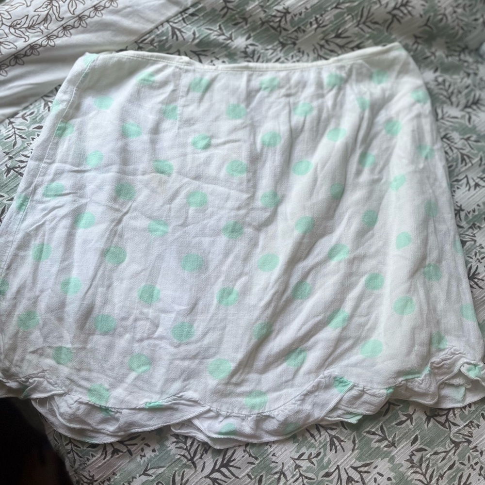 Altar’d State Skirt, Size Large, White & Mint Green